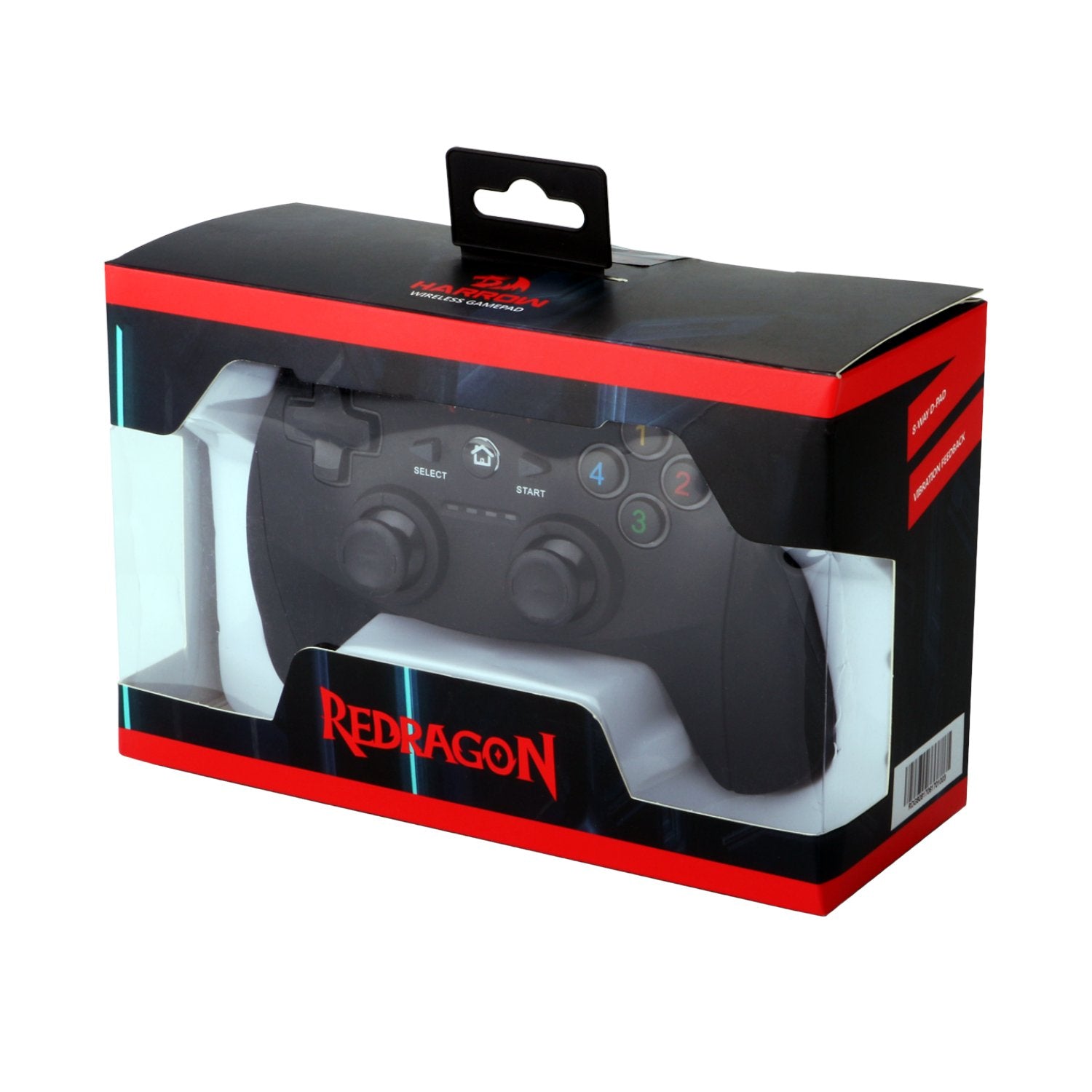 Redragon HARROW Wireless X/D-input(Digital/Analog) PC Controller – Black.