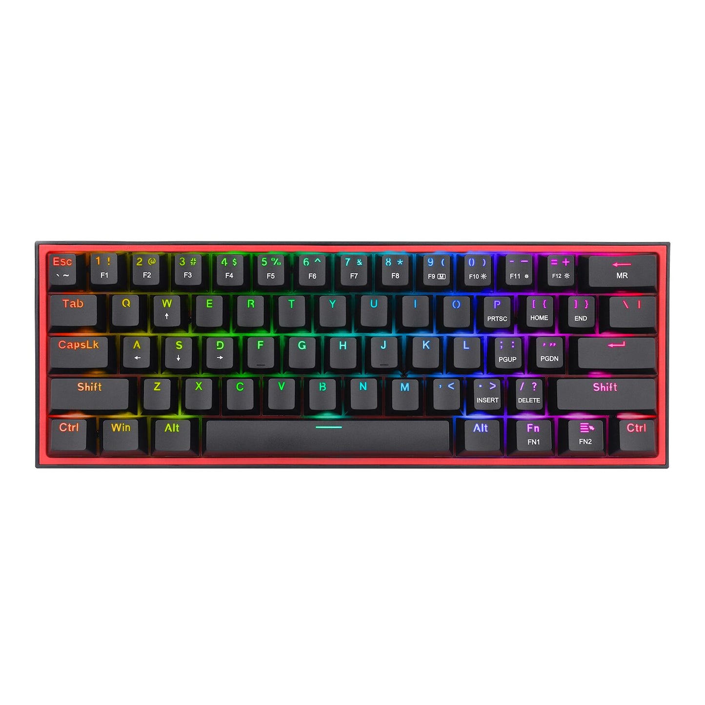 Redragon K616 FIZZ Pro 61-Key RGB Mechanical Gaming Keyboard β Black (60%, RGB, Wireless/Wired, Hot-Swappable)