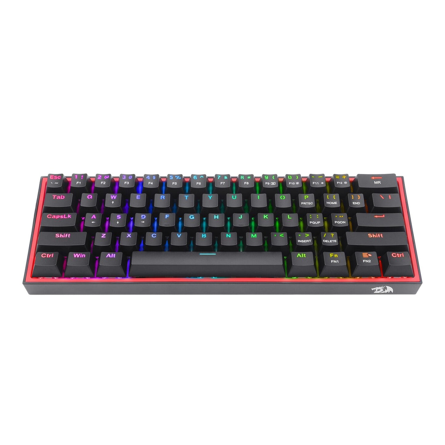 Redragon K616 FIZZ Pro 61-Key RGB Mechanical Gaming Keyboard β Black (60%, RGB, Wireless/Wired, Hot-Swappable)