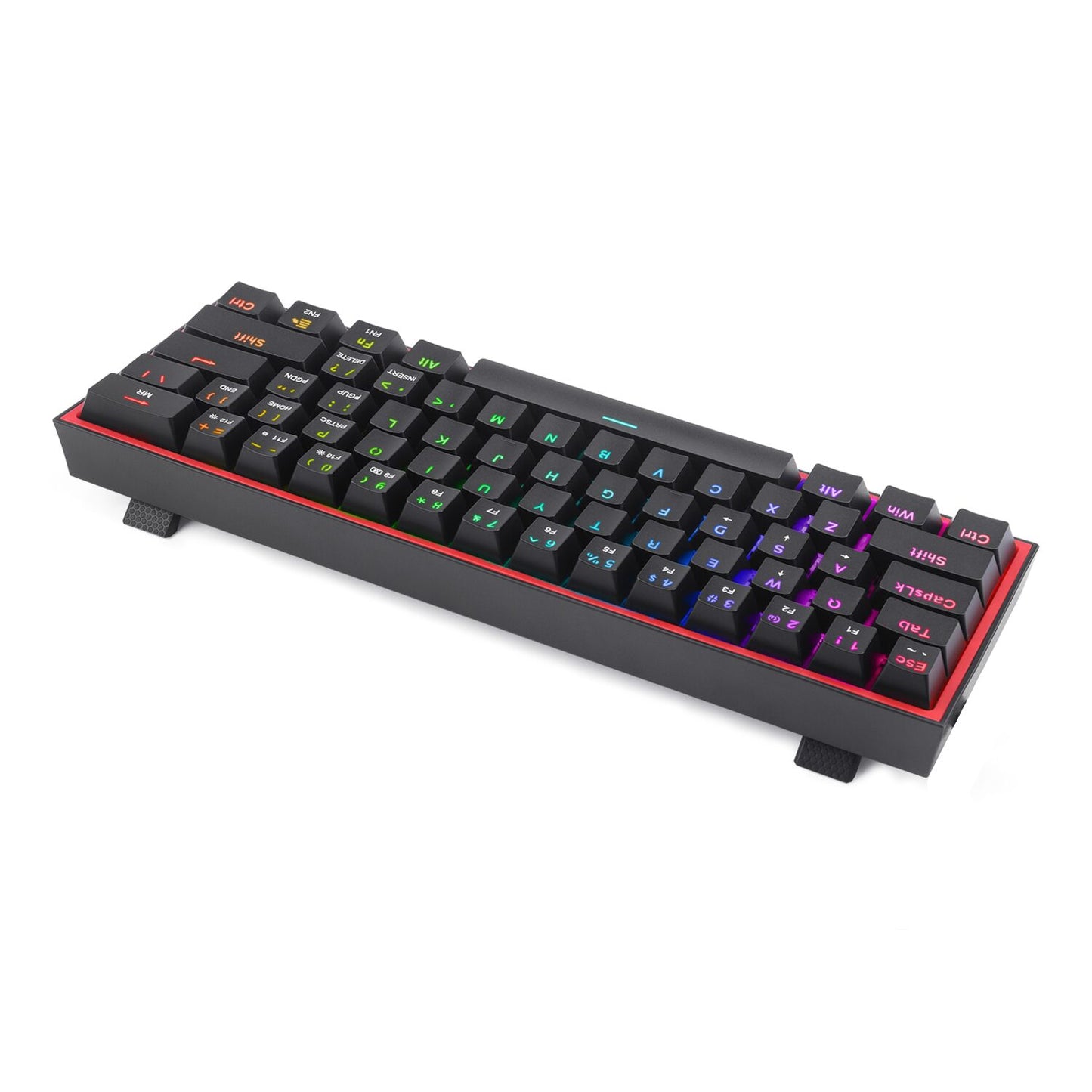Redragon K616 FIZZ Pro 61-Key RGB Mechanical Gaming Keyboard β Black (60%, RGB, Wireless/Wired, Hot-Swappable)