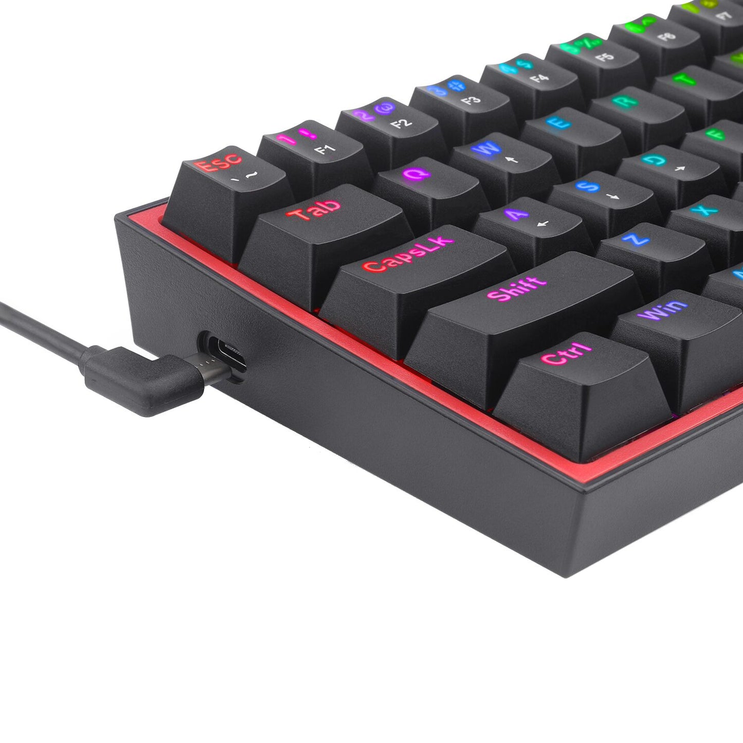 Redragon K616 FIZZ Pro 61-Key RGB Mechanical Gaming Keyboard β Black (60%, RGB, Wireless/Wired, Hot-Swappable)