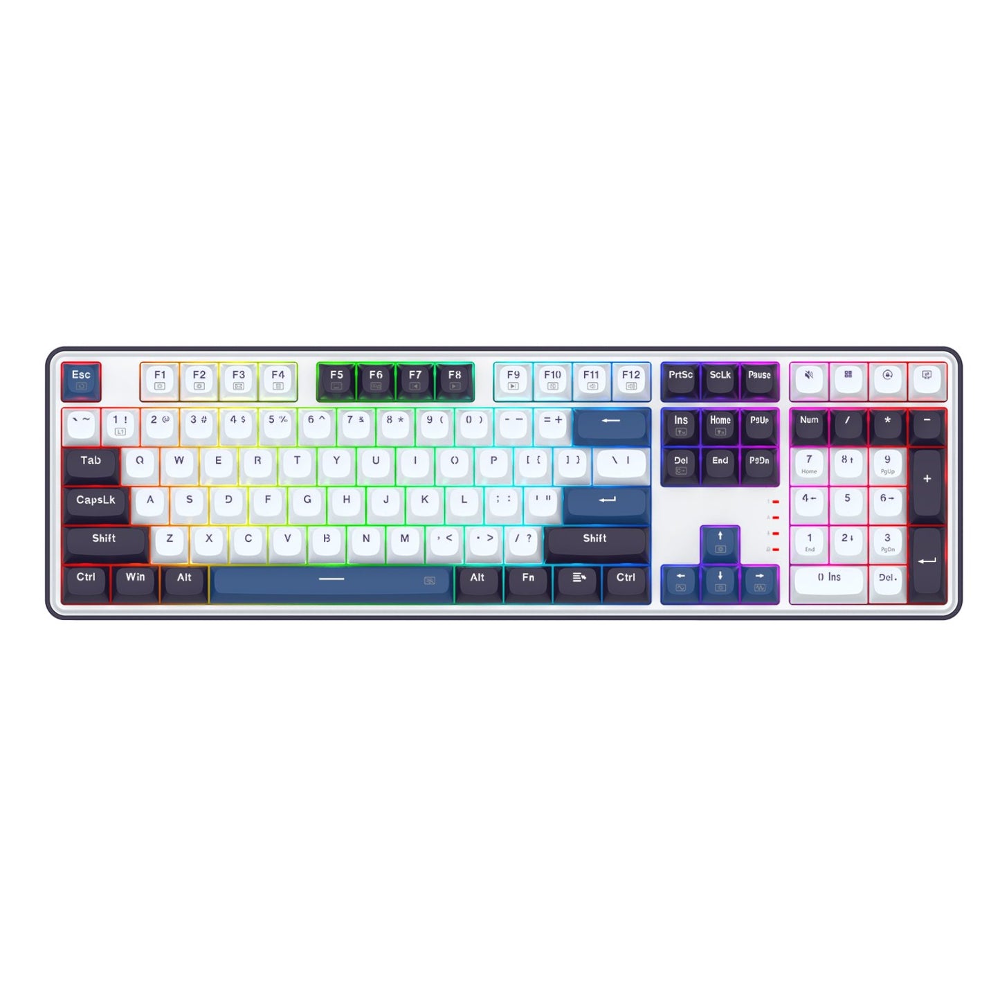 Redragon K689 WYVERN RGB Wired Mechanical Keyboard β White/Black.