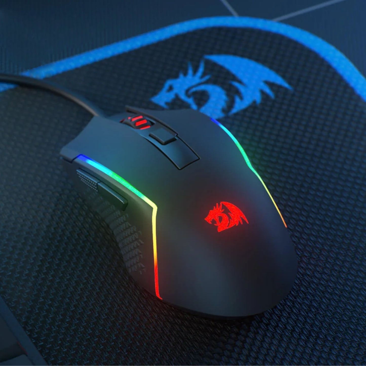 Redragon M616 TRIDENT 10000DPI RGB Gaming Mouse β Black