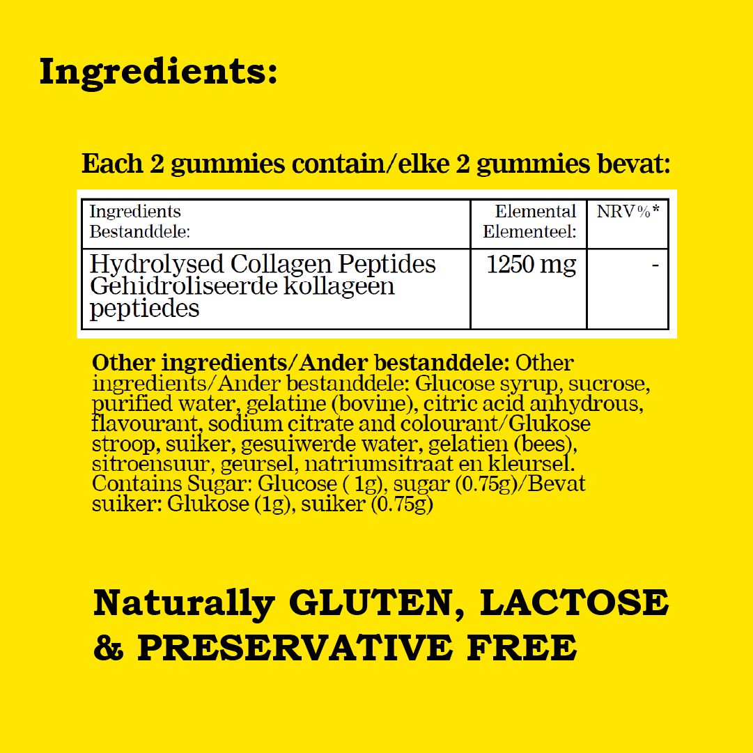 Slender You® Collagen Peptide Gummies, daily glow-up treat, with benefits that go way beyond beauty.
These delicious strawberry-flavoured gummies are packed with hydrolysed collagen peptides, designed to support strong hair and nails, smoother skin, healthier joints and muscle recovery.
Collagen is the most abundant protein in the body, but natural levels begin to decline with age. That’s why a high-quality supplement like this can help reduce signs of ageing, boost hydration and elasticity, and even supp