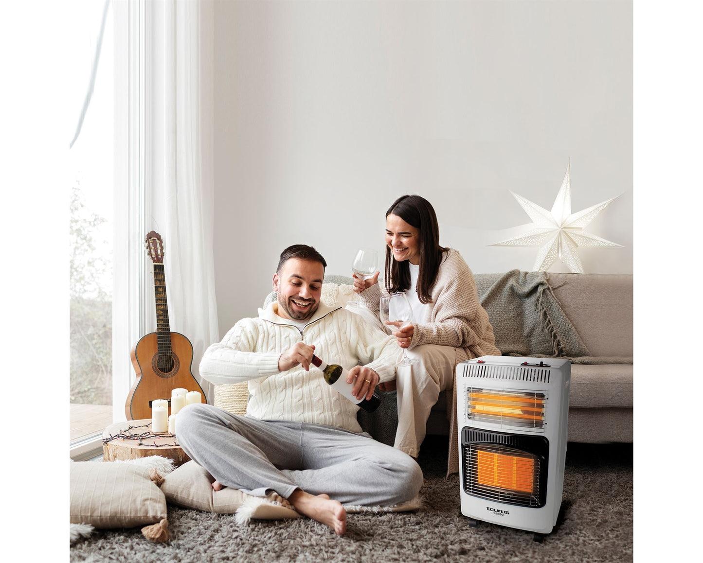 Taurus Heater Electric & Gas Aluminium White 4200W "Hibrido" #