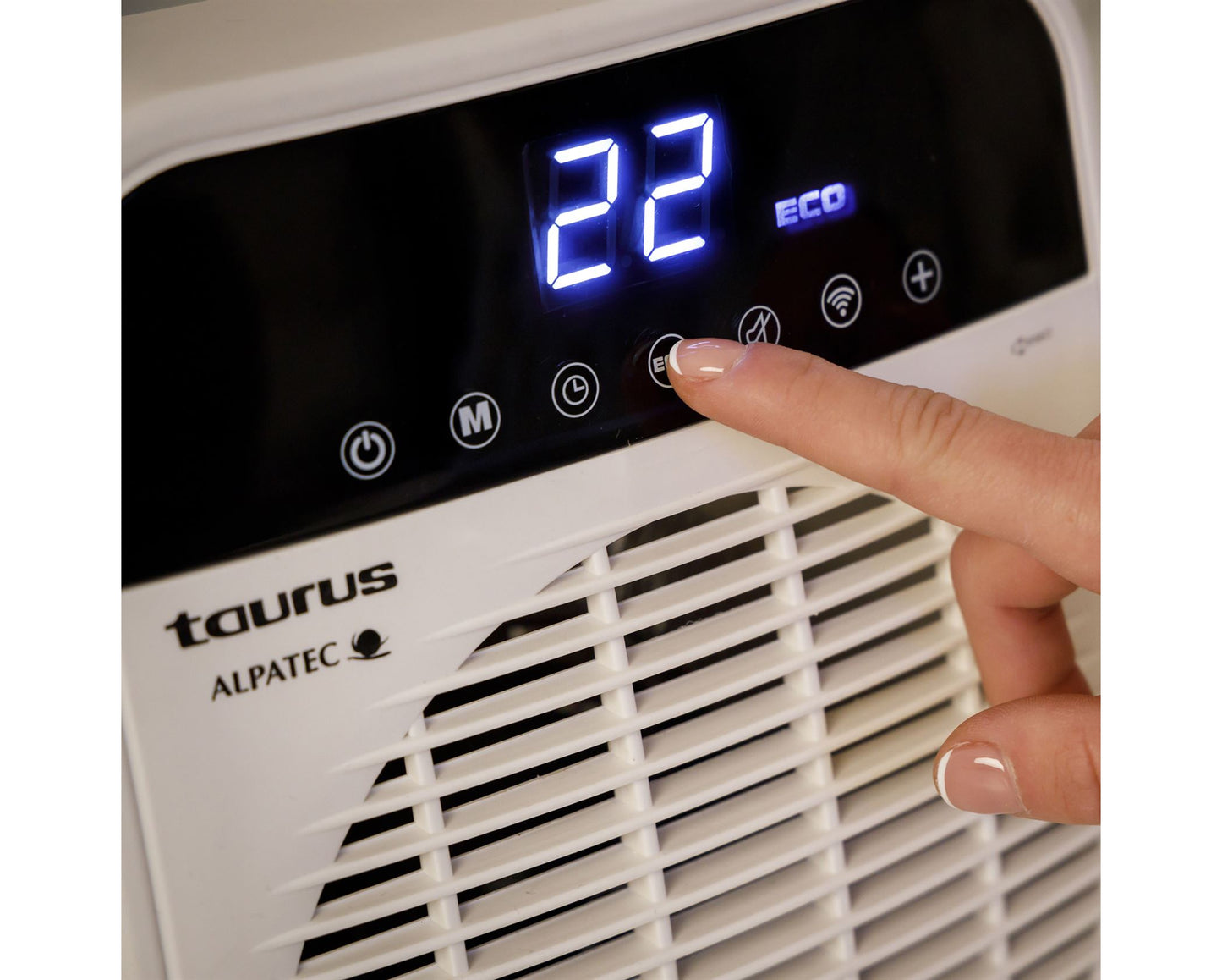 Taurus Heater Floor Fan Cream Wi-Fi Enabled 2Heat Settings 2000W Factor Connect