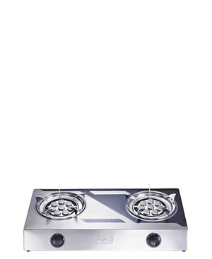 Totai 2 Burner Table Top Gas Top - Silver