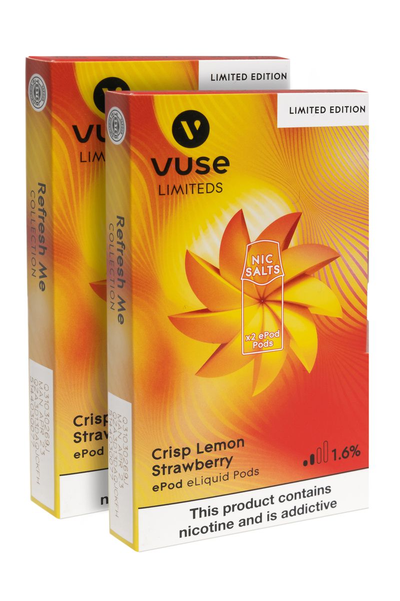 Vuse ePod Crisp Lemon Strawberry 1.6% Double 2x2Packs