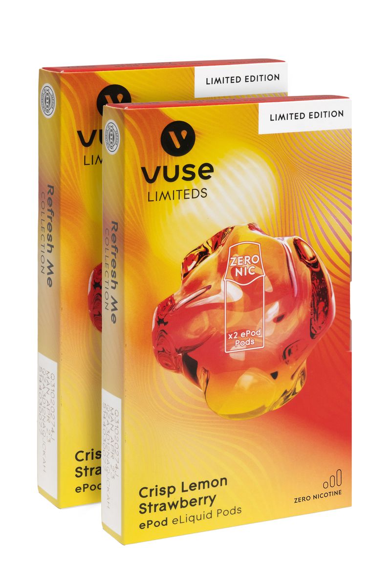 Vuse ePod Crisp Lemon Strawberry Zero Nic Double 2x2Packs