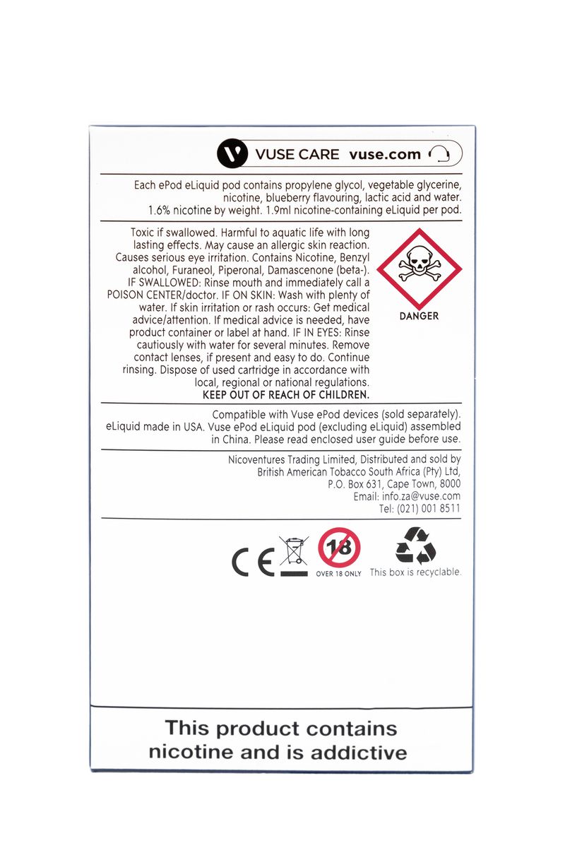 Vuse ePod Forest Blueberry 1.6% Double 2x2Packs