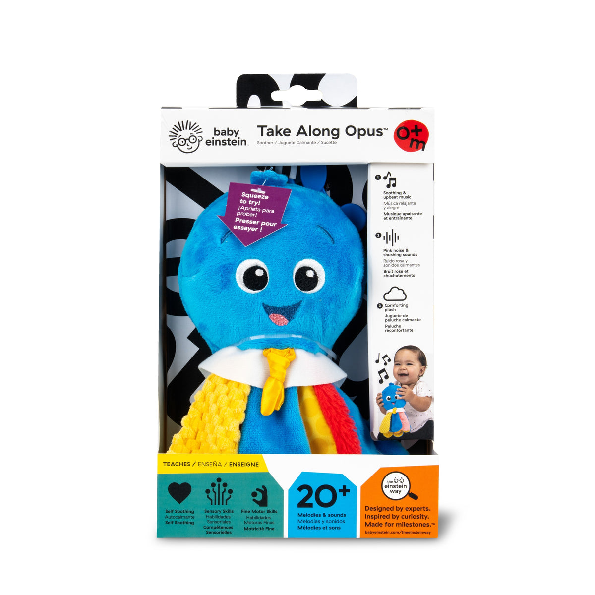 Baby Einstein Take Along Opus Soother multicolored ocean travel toy main view