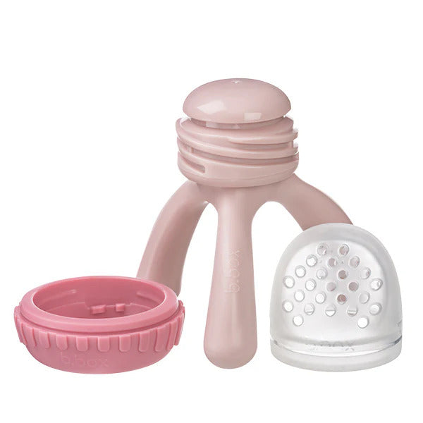 B.Box food feeder filled with frozen berries for teething relief