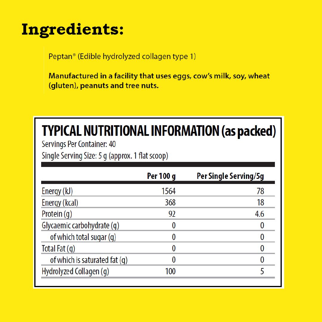 Slender You® Collagen For Her is a daily collagen peptide powder designed to support your body’s beauty, mobility and metabolism, all from within.
As we age, natural collagen production declines. That’s why we use clinically backed Peptan® hydrolysed collagen peptides (Type 1), easily absorbed building blocks that help replenish collagen levels and offer results you can feel and see.
Collagen is more than a beauty supplement. It’s also a high-quality protein source that helps you feel fuller for longer, p