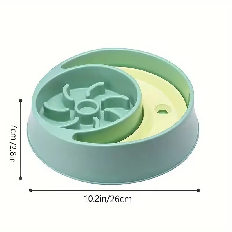 Dogs-Up 2 in 1 Plastic Anti Splash Non-Slip Dog Puzzle Animal Bowl