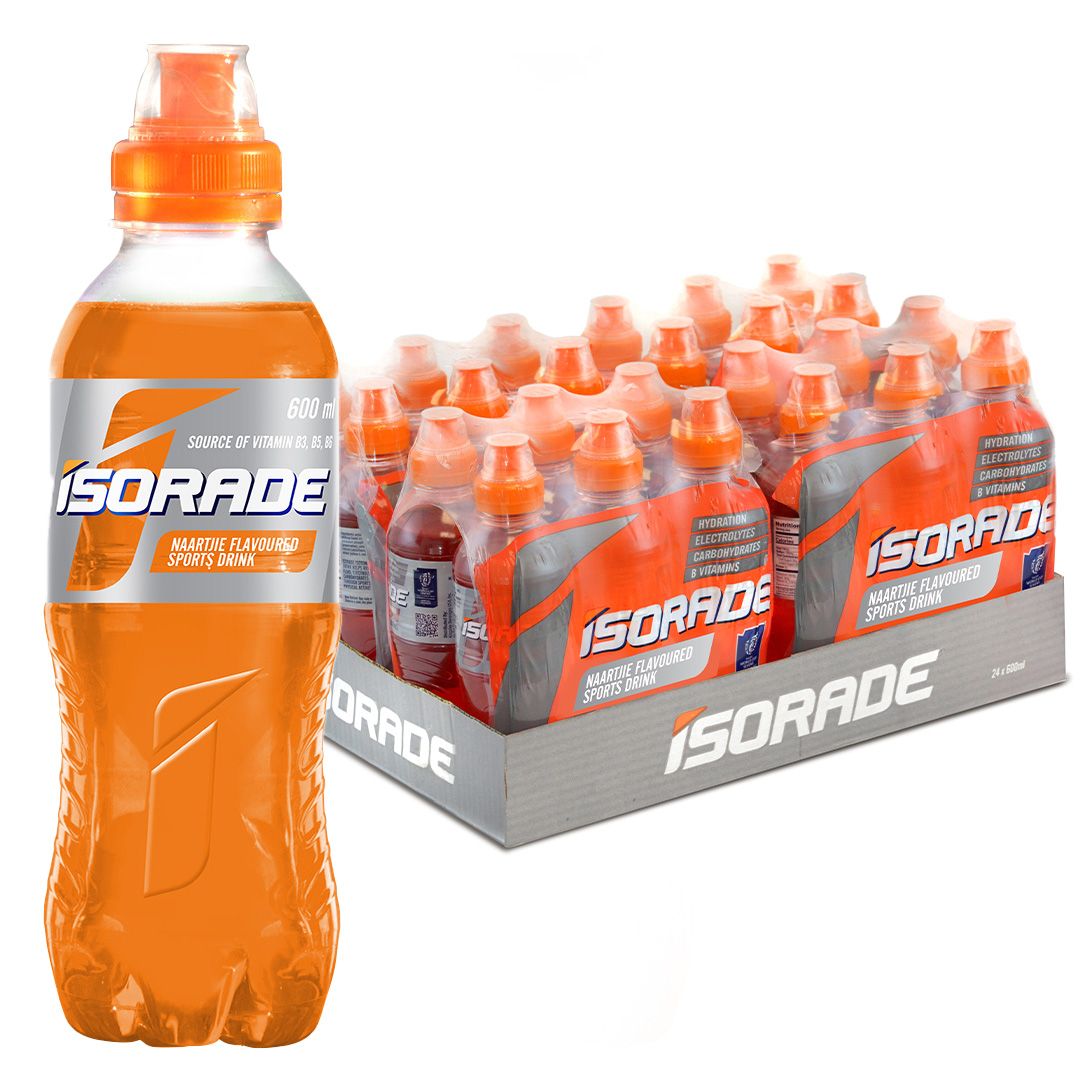 Isorade Energy Sports Drink Naartjie 600ml 24 bottle pack main view