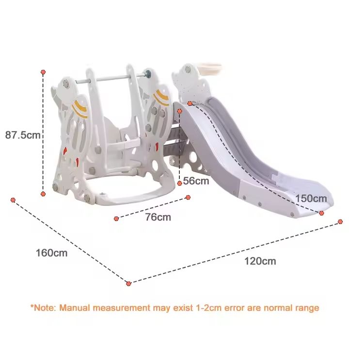 Babies-Up Toddler and Baby 3 in 1 Swing & Slide With Basketball Set