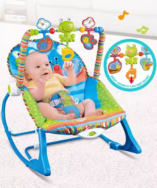 Babies-Up 2 in 1 Infant To Toddler Rocker Chair With Vibration and Bounce