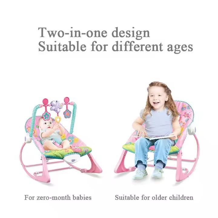 Babies-Up 2 in 1 Infant To Toddler Rocker Chair With Vibration and Bounce