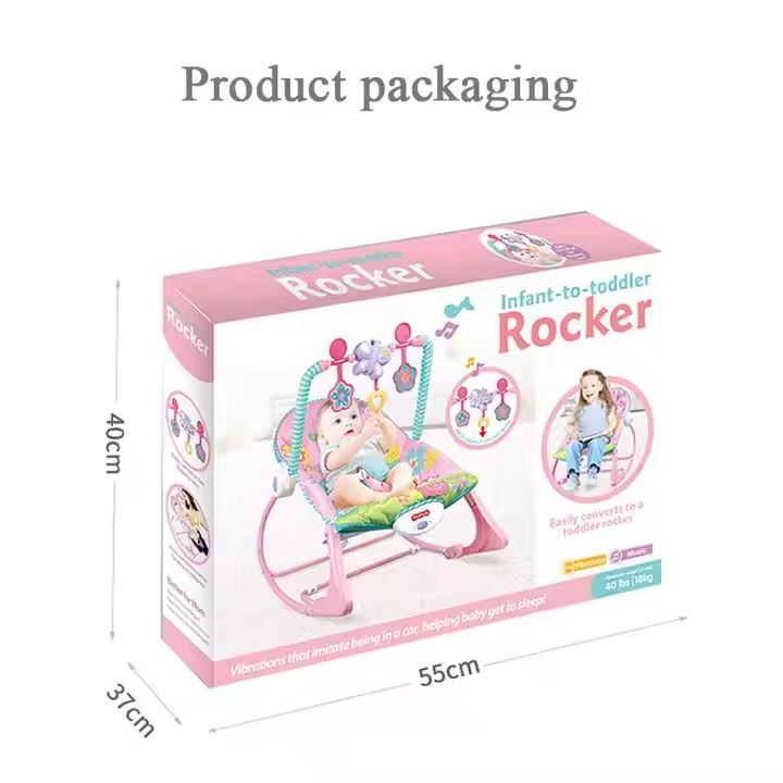 Babies-Up 2 in 1 Infant To Toddler Rocker Chair With Vibration and Bounce