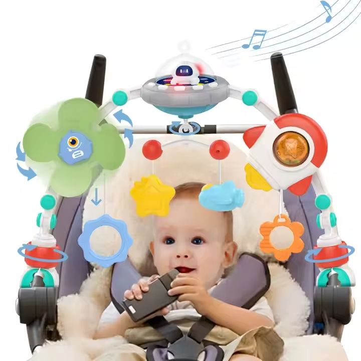Babies-Up Musical Cot/Pram/Baby seat/Bassinet Arch Toy Mobile