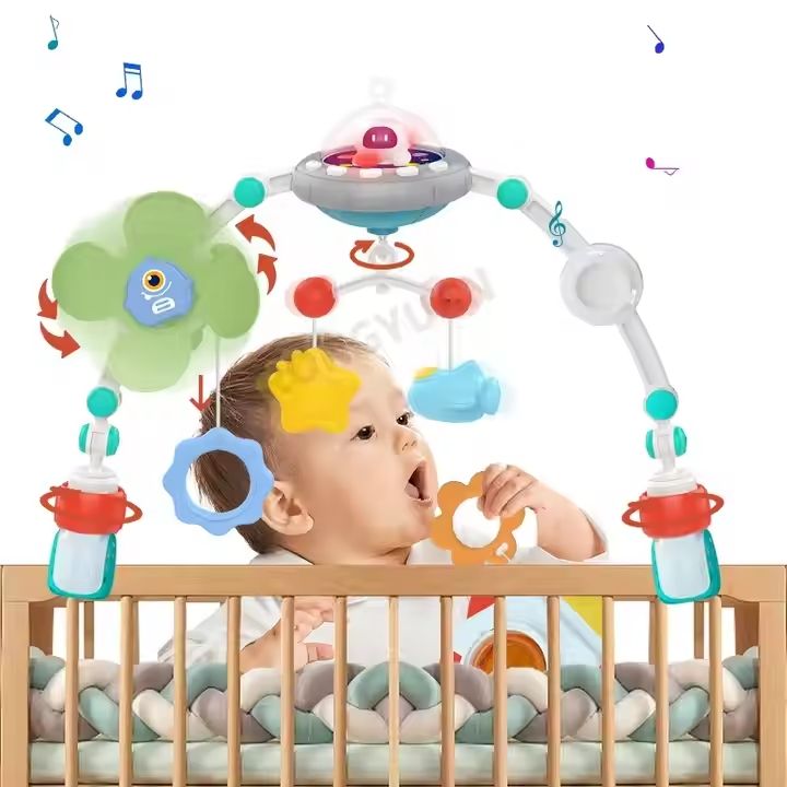 Babies-Up Musical Cot/Pram/Baby seat/Bassinet Arch Toy Mobile