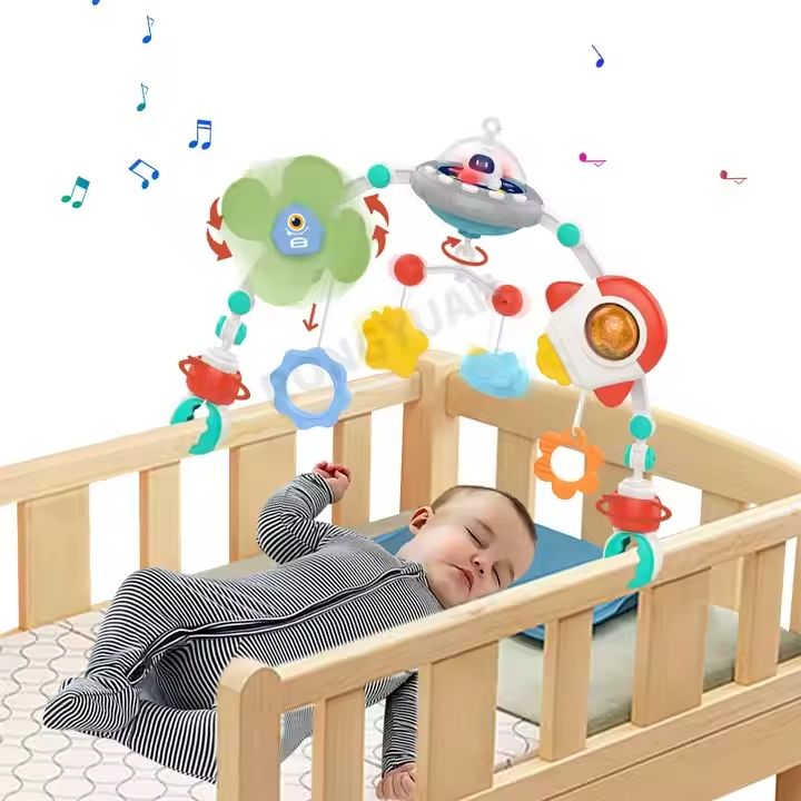 Babies-Up Musical Cot/Pram/Baby seat/Bassinet Arch Toy Mobile