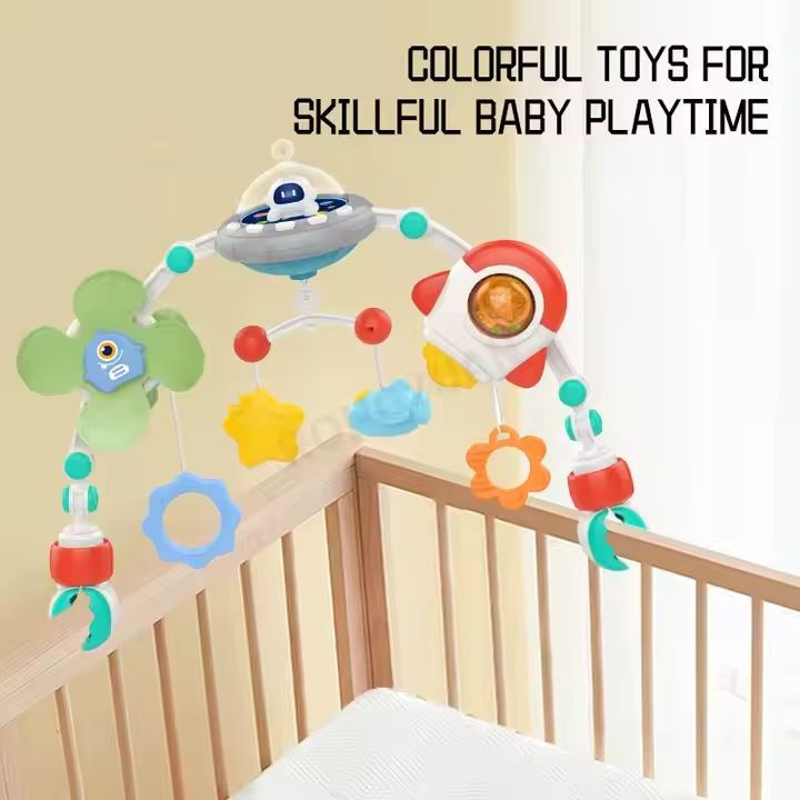 Babies-Up Musical Cot/Pram/Baby seat/Bassinet Arch Toy Mobile