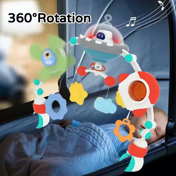 Babies-Up Musical Cot/Pram/Baby seat/Bassinet Arch Toy Mobile