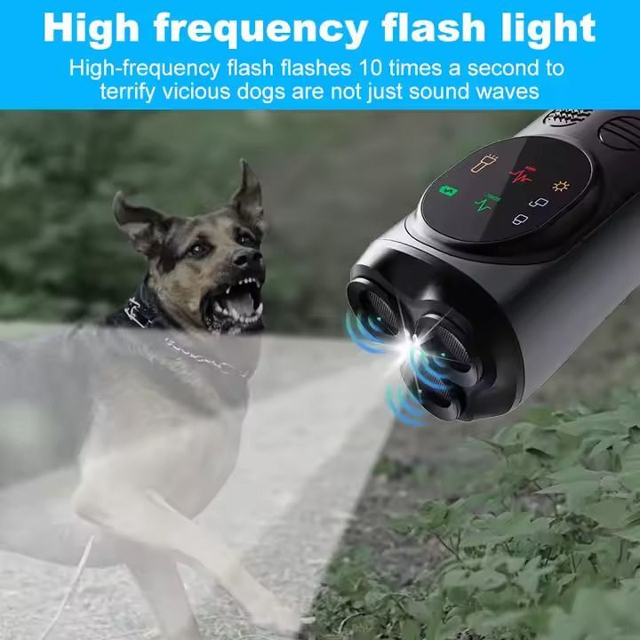 Dogs-Up Handheld Ultrasonic Anti Barking Device With Torch For Training