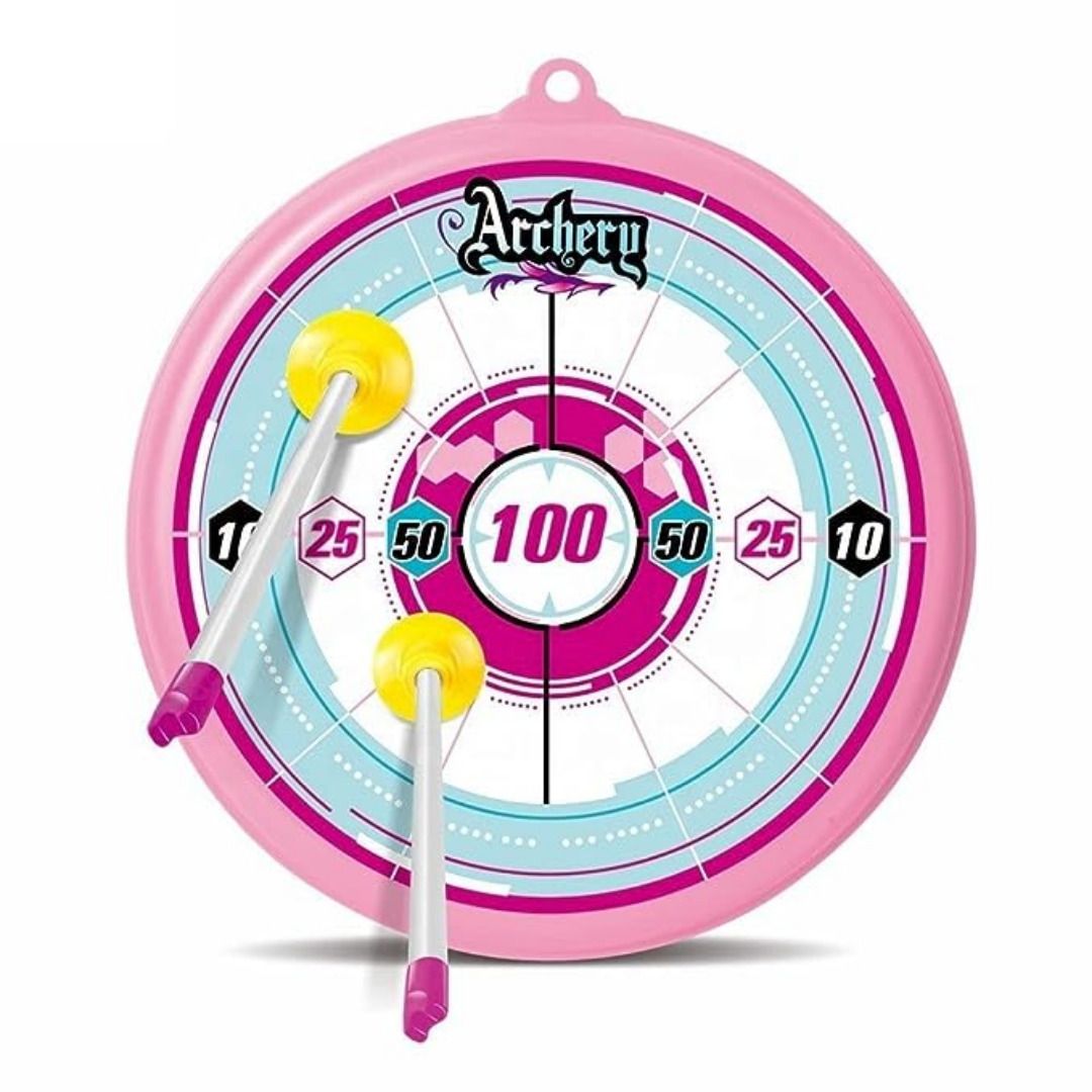 Kids-Up Pink & Blue Bow & Arrow Archery Set With Arrow Holder
