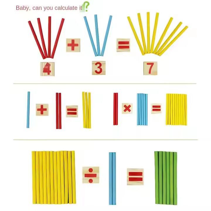Kids-Up Mathematics Educational Wooden Toy Learning Set Counting