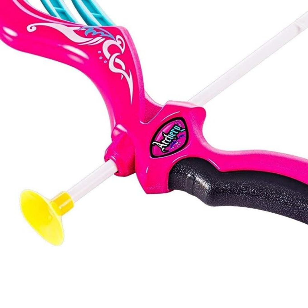 Kids-Up Pink & Blue Bow & Arrow Archery Set With Arrow Holder