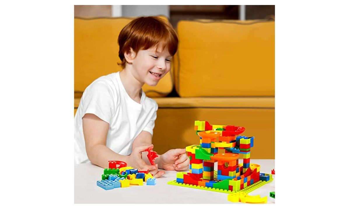 Kids-Up 84 Piece ABS Plastic Marble Run Creative Track Maze Slideway Blocks