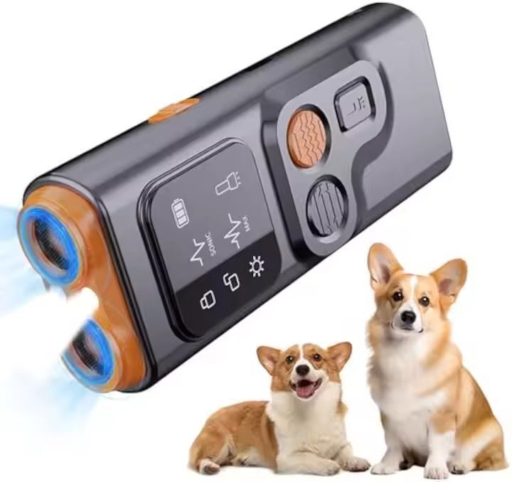 Dogs-Up Handheld Ultrasonic Anti Barking Device With Torch For Training Dogs