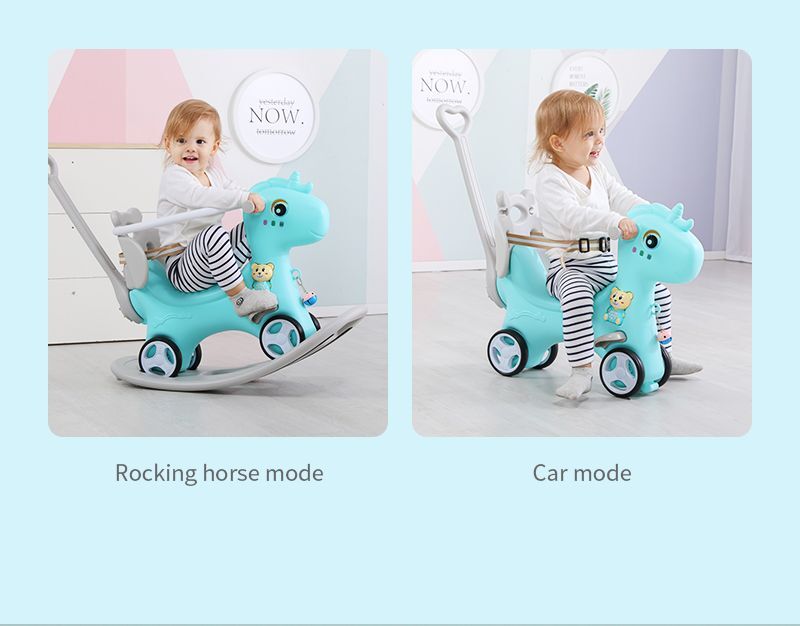 Babies-Up 6-in-1 Rocking Horse with Music Delight for Kids Age 1-2yrs