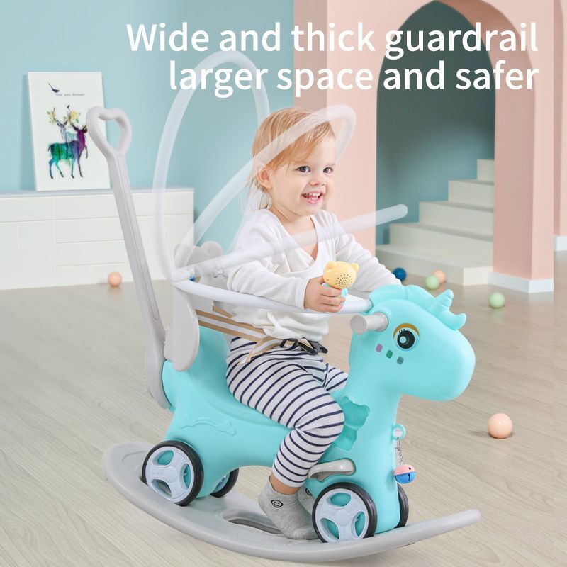 Babies-Up 6-in-1 Rocking Horse with Music Delight for Kids Age 1-2yrs