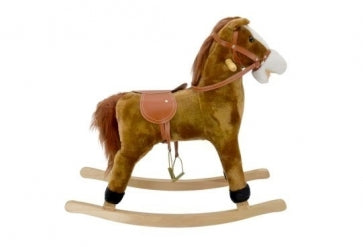 23 INCH ROCKING HORSE W/ SOUND BROWN