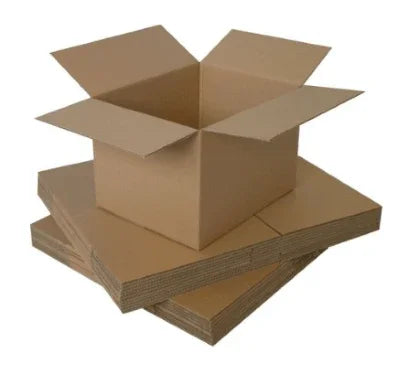 Stacked cardboard boxes for shipping and storage, ideal for online orders and product packaging