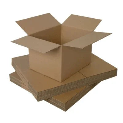 Stacked cardboard boxes for shipping and storage, ideal for online orders and product packaging