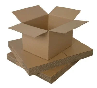 Stacked cardboard boxes for shipping and packaging, ideal for online orders and product delivery