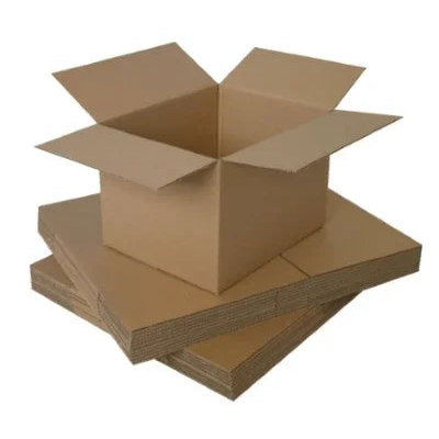 Stacked cardboard boxes for shipping and packaging, ideal for online orders and product delivery