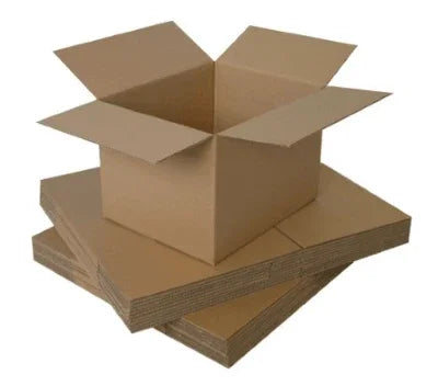 Stacked cardboard boxes ready for shipping, ideal for online orders and nationwide delivery