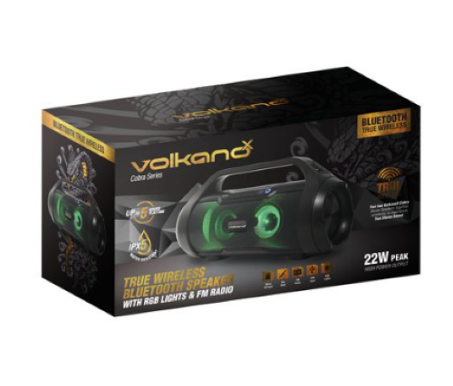 VolkanoX Cobra Series Bluetooth Speaker - Black