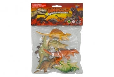 DINOSAURS SET IN PVC BAG 6 PCE