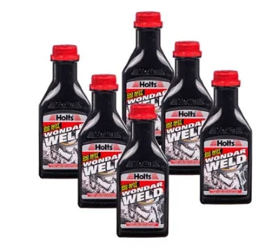 Holts Wondar Weld engine sealant bottles for car repair, automotive leak fix, 6-pack