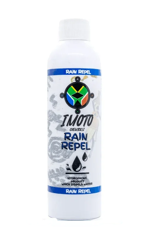 Imoto Chemicals Rain Repel hydrophobic water repellent spray for vehicles and surfaces