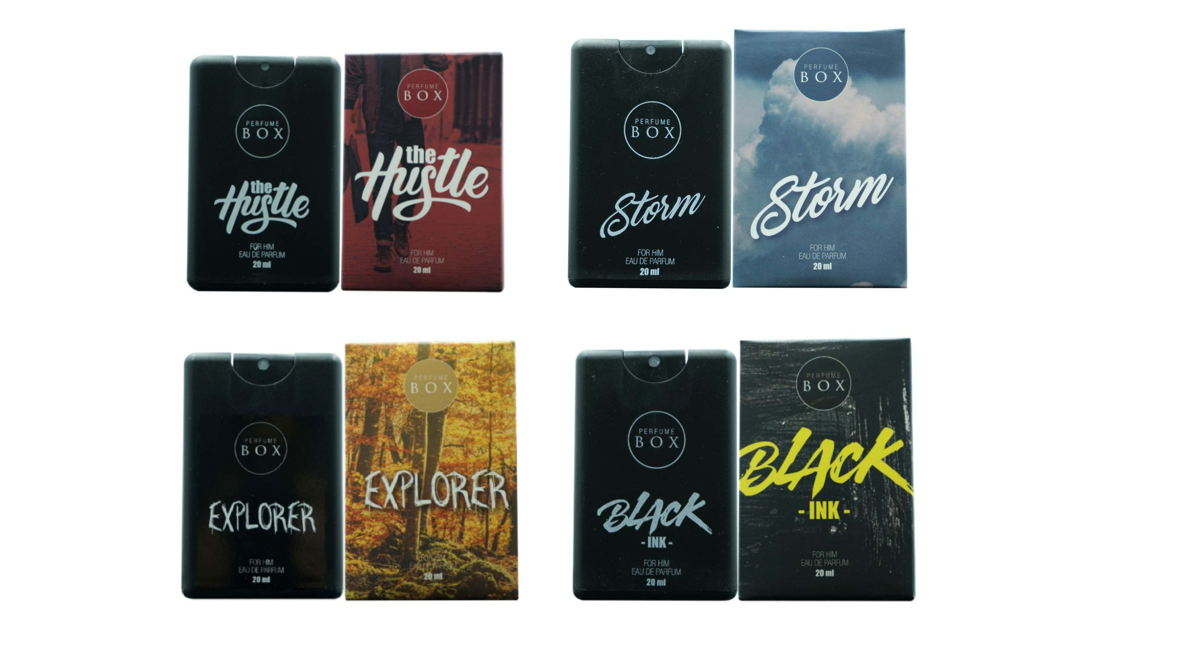 Perfume Box Pack of 4 For Him Pocket Size Colognes