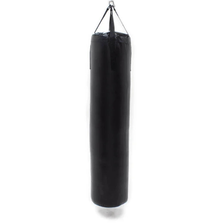 Black heavy punching bag for boxing training, fitness, and workout routines