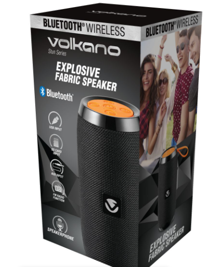 Volkano Bluetooth Speaker Stun Series - Black