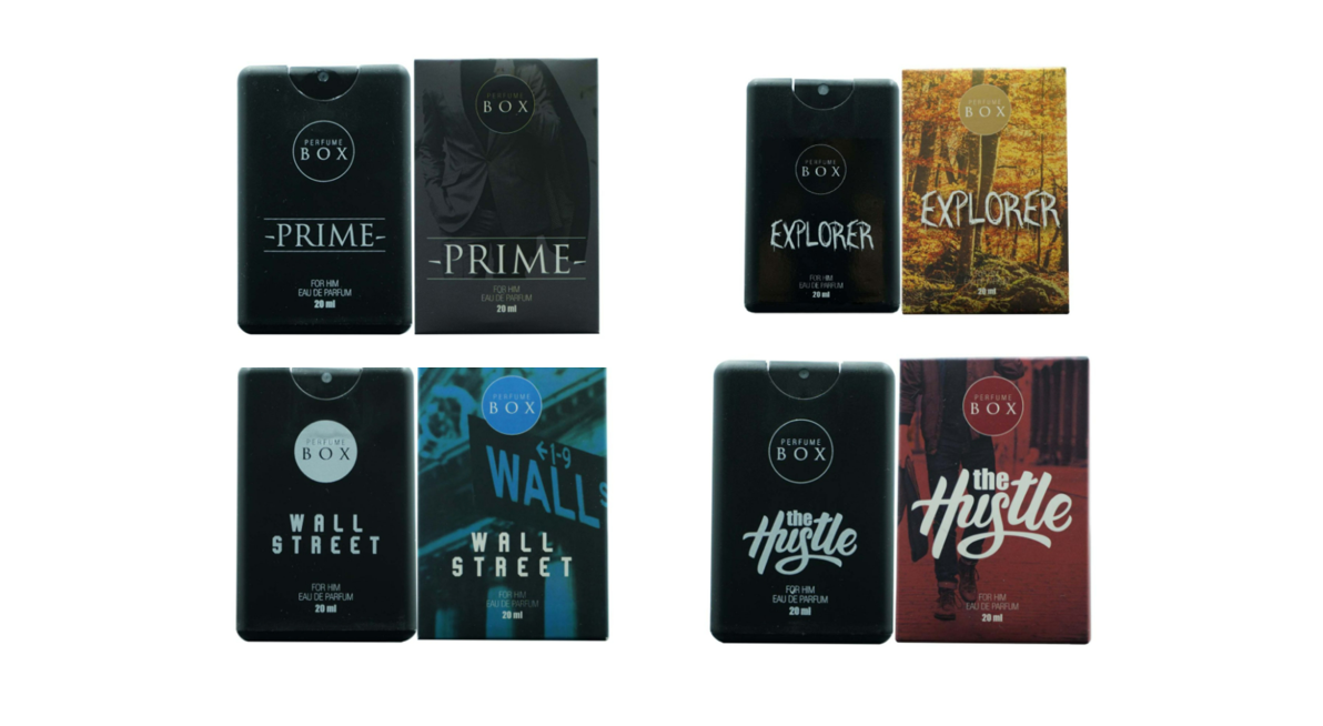 Perfume Box Mixture of 4 For Him Pocket Size Colognes